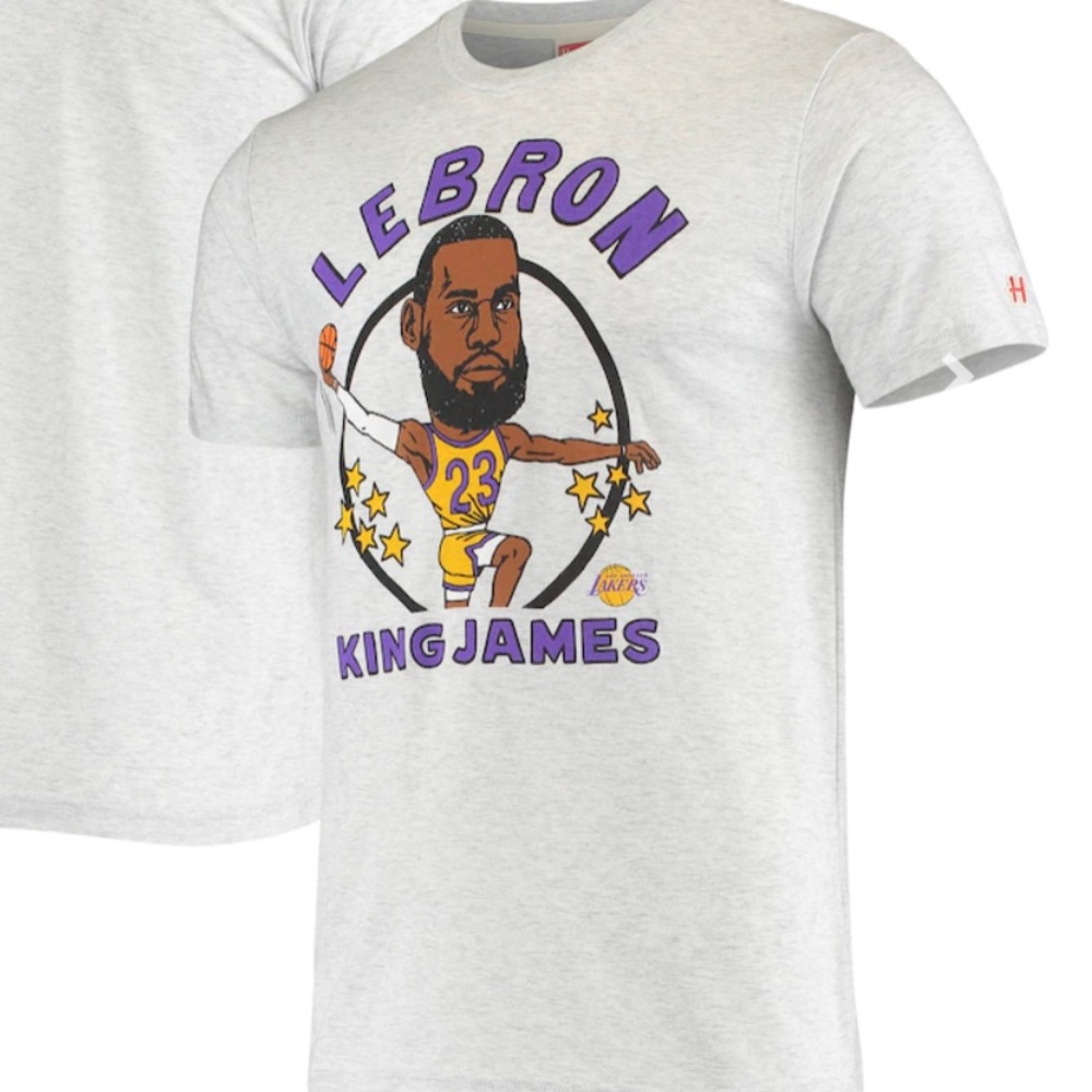 LeBron James Los Angeles Lakers Homage Caricature Tri-Blend T-Shirt